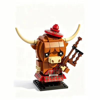 Highland Cow Building Block Set, Multiple Designs Desktop Ornament - 4