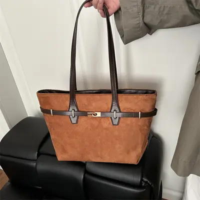 Trend Retro Büyük Kapasiteli Tote Çanta Kadın Trend Leopar Desenli Şık Kişisel Rahat Çok Amaçlı Niş Tek Omuz Çantası - 7