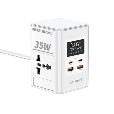 35W Büro-Ladestationsadapter mit mehreren USB-Anschlüssen, aufrecht - 9