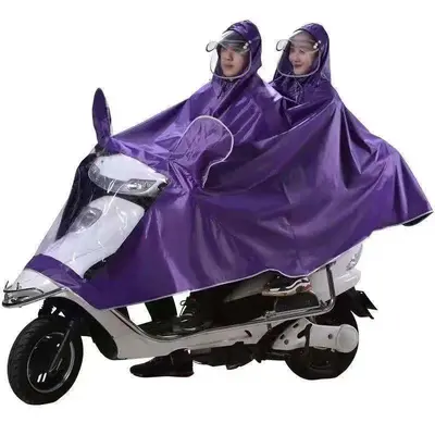 Motorrad-Poncho-Regenmantel, verstärkt - 8