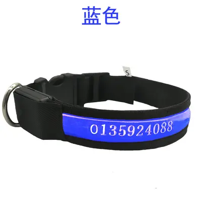 LED Light-Up Dog Collar, USB Rechargeable, Laser Engraved - 7