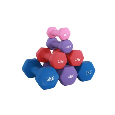 Kadınların evde fitness ekipmanları için plastikle doldurulmuş buzlu altıgen küçük dambıllar, yeni başlayanların kol kaslarını eğitmeleri için ve kauçuk kaplı erkek küçük dambıllar - 6