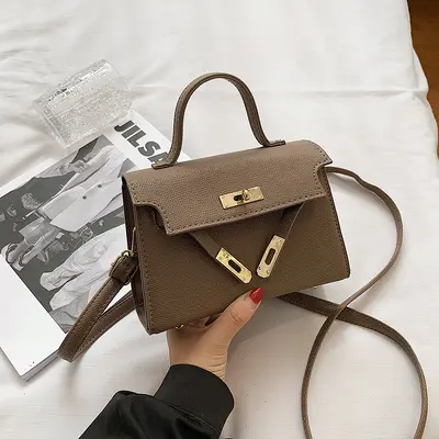 Retro Kelly Small Square Single-Shoulder Crossbody Bag for Women - 9