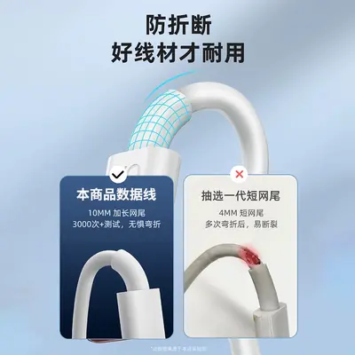 Super Fast Charge 120W 6A 3-in-1 Charging Cable for Apple Type-C Android Phones One-to-Three Fast Charging Cable
