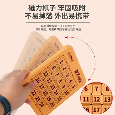 Digital Huarong Dao Sliding Puzzle for Elementary Students Nine-Grid Magnetic Children's Sudoku Educational Toy Three Kingdoms Magnetic Edition