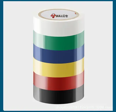 GN-ET6 Electrical Insulation Tape, 9 m, Black/White/Green/Red/Yellow/Blue - 7