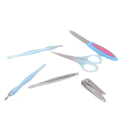 Maniküre-Set, 6-teilig mit Nagelfeile und Augenbrauenschere