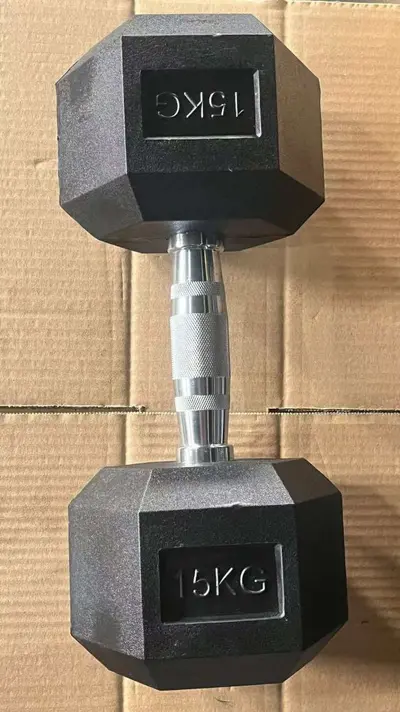 Großhandel Export Fitnessstudio 1-50kg Herren- und Damen-Heimhantel-Set gummibeschichtete sechseckige Hanteln für gewerbliche Nutzung - 12