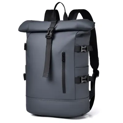 Retro Large-Capacity Men's Backpack with Laptop Compartment - 8