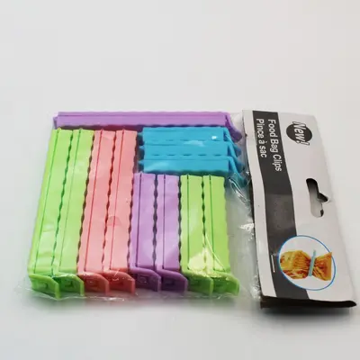 Şeker Renkli Plastik Poşet Ağız Kapatma Klipsi, 10 Adet
