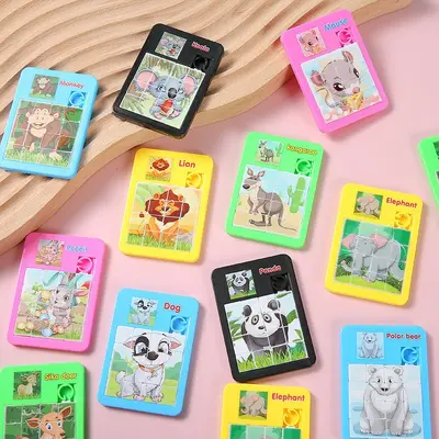 Animal Sliding Puzzle Huarong Dao 16-Grid Maze Educational Toy for Kids - 4