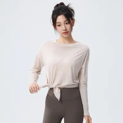 Women's Loose Long-Sleeve Yoga Top, Quick-Dry, Breathable - 9