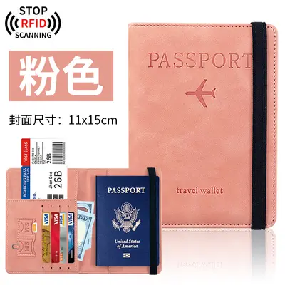 Sınır ötesi popüler nokta RFID pasaport çantası PU deri çok fonksiyonlu SIM kart tutucu belge çantası deri kapaklı pasaportluk - 10