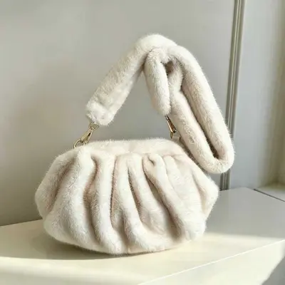 Women's Plush Pleated Cloud Shoulder Crossbody Bag - 7