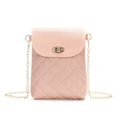 Women's Printed Single Shoulder Bag, Lock Buckle, Plaid Pattern - 6