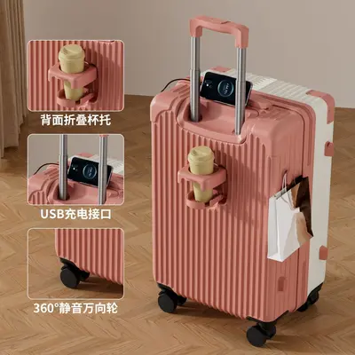 Robuster Trolley-Koffer mit Zahlenschloss und Universalrollen - 12