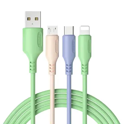 Apple/Android/typec 6A üç arada bir cep telefonu hızlı şarj kablosu, 1 ile 3 veri kablosu uygun, 120W hızlı şarj - 10