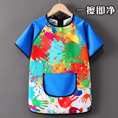 Waterproof Long-Sleeve Children's Painting Smock, Back-Opening - 11