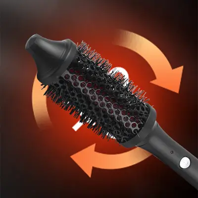 360 Degree Rotating Heated Hair Comb Curler and Straightener