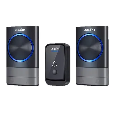Wireless Doorbell with 1 Receiver and 2 Transmitters, Ultra-Long Range, Music, Elderly Cal