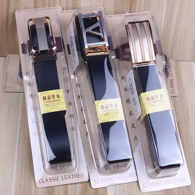 Gift box leather belt men's genuine leather automatic buckle belt casual gift cowhide street stall hot sale trousers belt manufacturer wholesale - 10