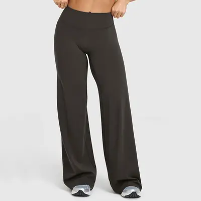 High-Waisted Butt-Lifting Wide-Leg Yoga Pants for Women