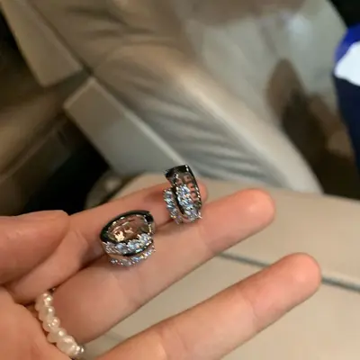Zirkonia Ring Ohrringe vintage ultra glänzend elegant