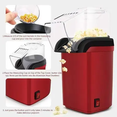 Mini Electric Hot-Air Popcorn Maker for Home Use