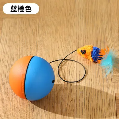 新款猫咪自嗨滚滚球宠物玩具自动滚动球逗猫球宠物用品亚马逊批发