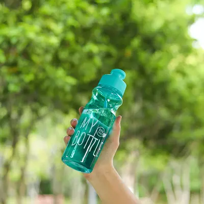 Student outdoor sports summer water cup leak-proof plastic cup with press-on lid portable advertising cup customization - 5