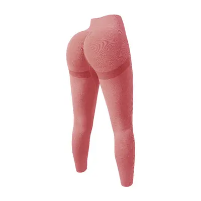 Damen-Sport-Yoga-Leggings Hochbund schnelltrocknend Herbst-Winter Pfirsich-Design - 11