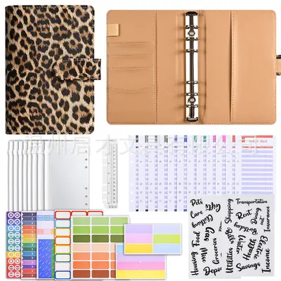 Leopard Print A6 Loose-Leaf Planner and Accounting Notebook - 10