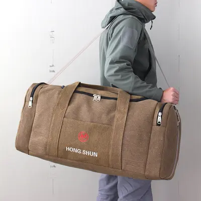 Verdickte Leinwand Reisetasche für Herren, Einzelschulter, übergroße Kapazität - 7