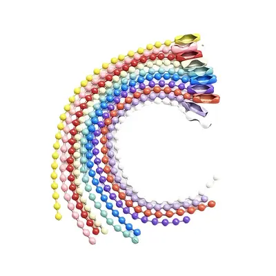 Colorful Bead Chain, Candy Colors, 2.4mm, DIY Jewelry Accessory