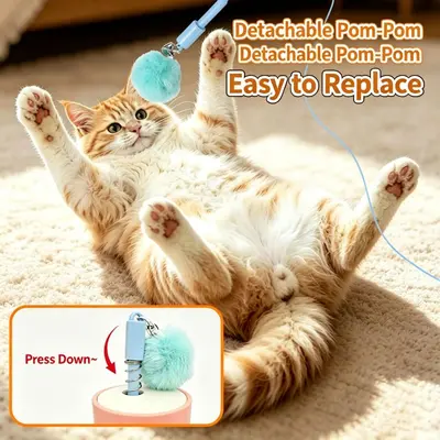 Electric Cat Teaser Launcher with Retrievable Projectile, Rechargeable - 4