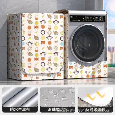 Davul çamaşır makinesi kapağı su geçirmez güneş koruma tozluk Haier Küçük Kuğu Panasonic Xiaomi Midea tam otomatik çamaşır makinesi - 10