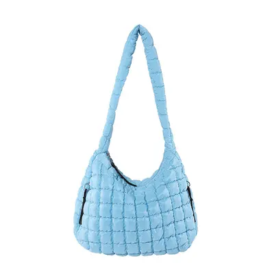 Großkapazitäts-Tragetasche mit vielen Taschen, mit Baumwollfüllung, Umhängetasche mit einzelnem Schultergurt, gefältelter Cloud-Schultertasche, Tote-Tasche, Damenschultertasche, Aufbewahrungstasche. - 12