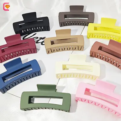 Oversized frosted hair clip women's hair clip square hair clip back of head hair accessories shark clip wholesale - 2