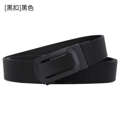 跨境专供男士战术腰带38加厚编织尼龙皮带合金自动扣运动裤腰带 - 7