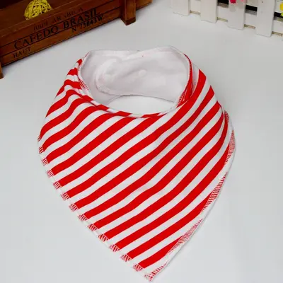 Baby drool towel, double-layer triangle with snap buttons - 10