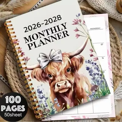 2026 Three-Year Planner Notebook A5 Spiral Bound Weekly Schedule