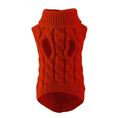 Einfarbiger Strickpullover für Hunde, Herbst und Winter - 13