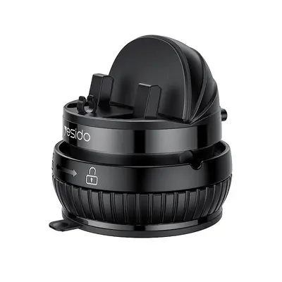 Yesido car phone holder 360 degree rotatable vacuum-suction adhesive center console navigation holder with cable organizer
