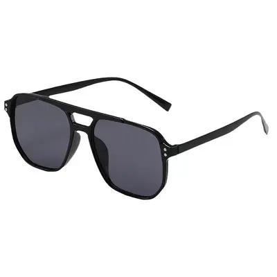 Square Frame Sunglasses, Anti-UV Women's, Retro Double-Bridge Pilot Style - 6