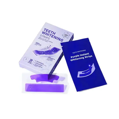 V34 Zahnaufhellungsstreifen, violett, 6% HP, 7er-Set