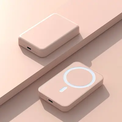 Magnetic Wireless Power Bank 10000mAh, 15W Fast Charging, Magsafe Compatible, Portable Mobile Power Supply - 8