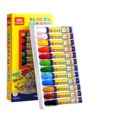 Zhenai altıgen yağlı pasteller, çocuk seti, 12 renk - 6