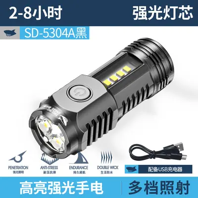 Outdoor Mini Flashlight with 3 Brightness Levels and Pen Clip - 8