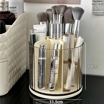 Rotating makeup brush organizer box - 10