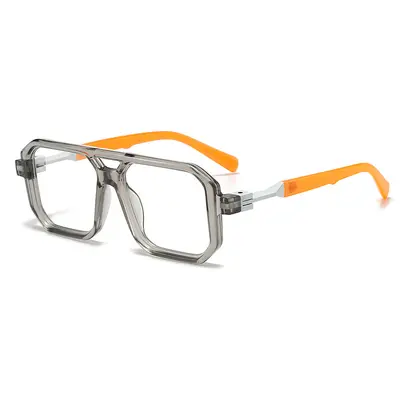 Retro Square Frame Double Bridge Sunglasses for Men and Women - 12